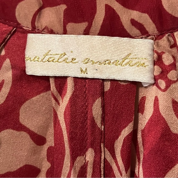 NATALIE MARTIN FIORE MAXI RED FLOWERS WHIMSICAL FAIRY BLOUSON BOHO M - Picture 13 of 16